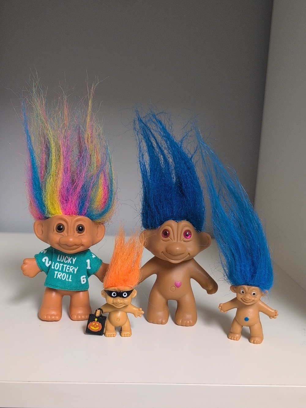 Trolls Doll Lot Lucky Lottery Troll Pencil Toppers Vintage RUSS Collectible 3"